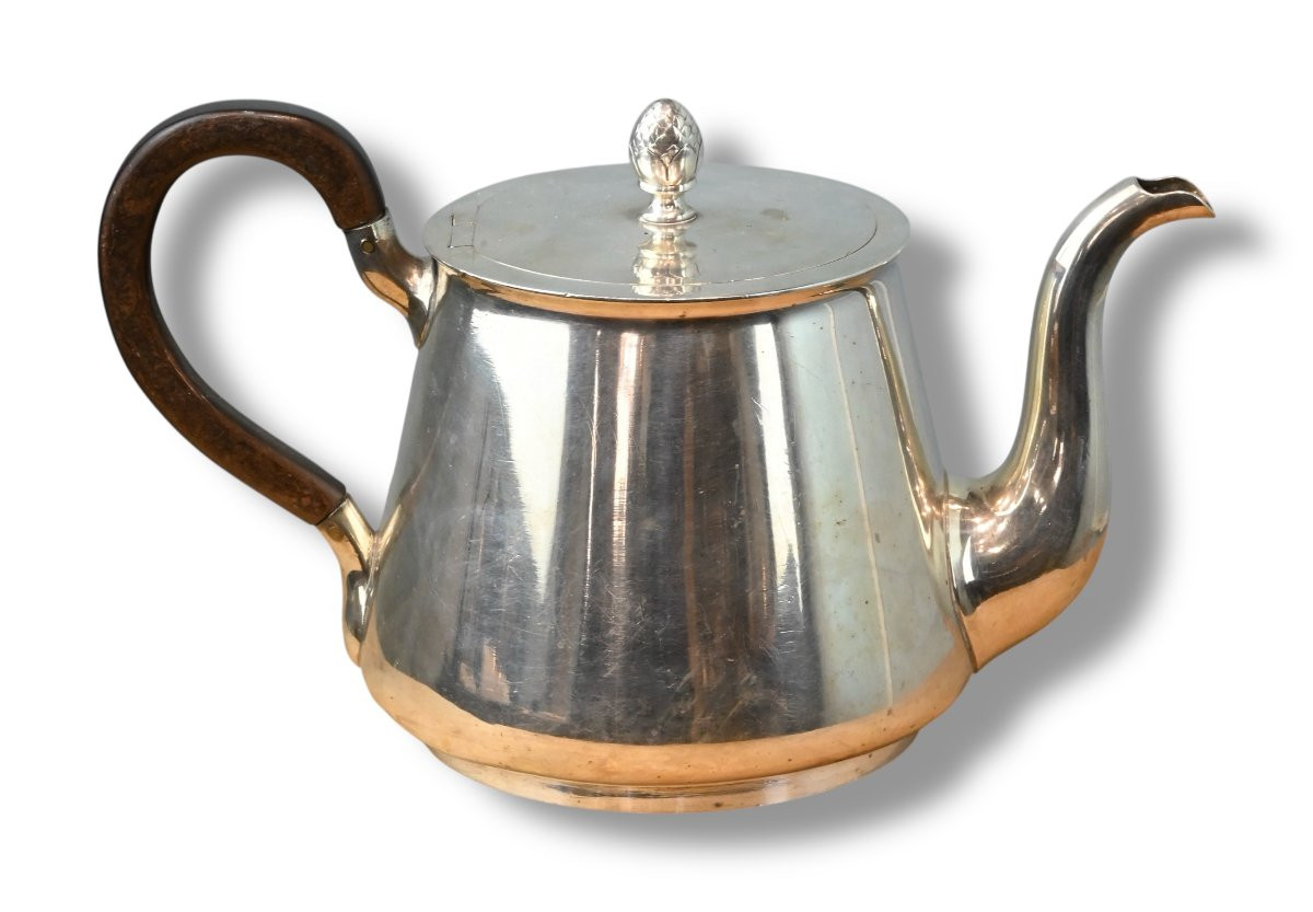Théière en Argent avec Manche en Bois - Russie 1883-photo-2